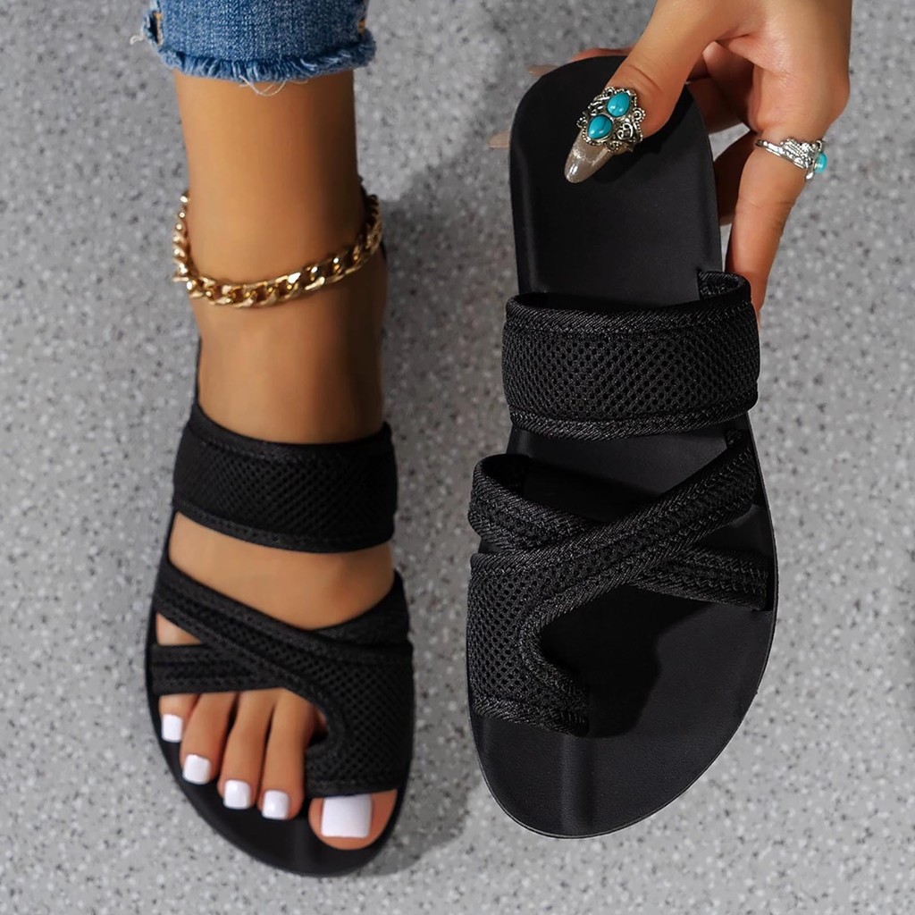 New Women Slippers Flat Sole Casual Soft Big Toe Foot Sandal Women Shoes Comfy Platform Orthopedic B