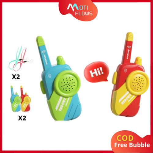 Mainan Anak 2PCS ANTENNA REPORT HAPPY GROWTH JM11587 Mainan HT Suara Walkie Talkie Anak