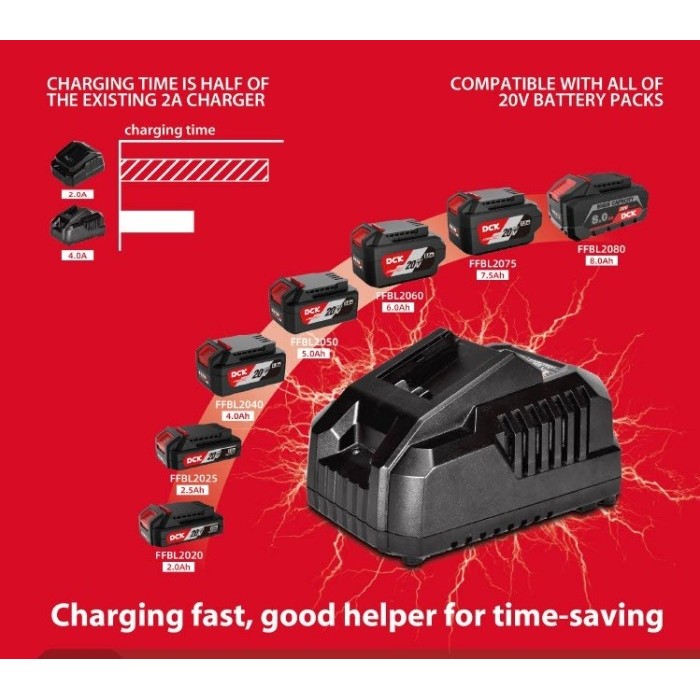 Cas Baterai Cordless 20V Max 2.0 Ah / 4.0 Ah - DCK Charger Cordless Lithium Battery 20 Volt