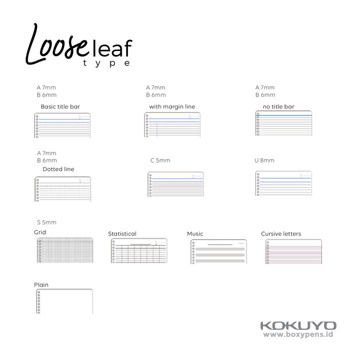 

Kokuyo Campus Loose Leaf B5 Dotted Lines for Pencil - 7 mm