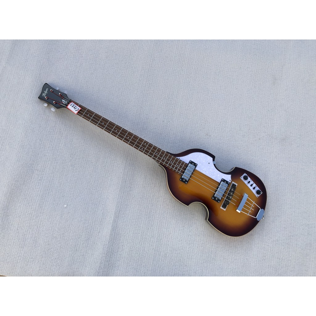 Hofner HI-BB-PE Electric Bass Guitar AAA Flame Maple Back Glossy Sunburst Finished in Stock Discount