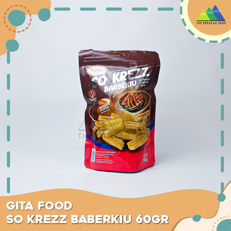 

Gita Snack So Krezz Barbekiu Pouch 60 Gram Modern Snack Barbeque Crunchy Stick