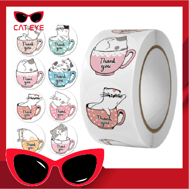 

PROMO - 5195 Sticker Thank You / 500 PCS Stiker Thank You / 1 Roll Stiker Thank You