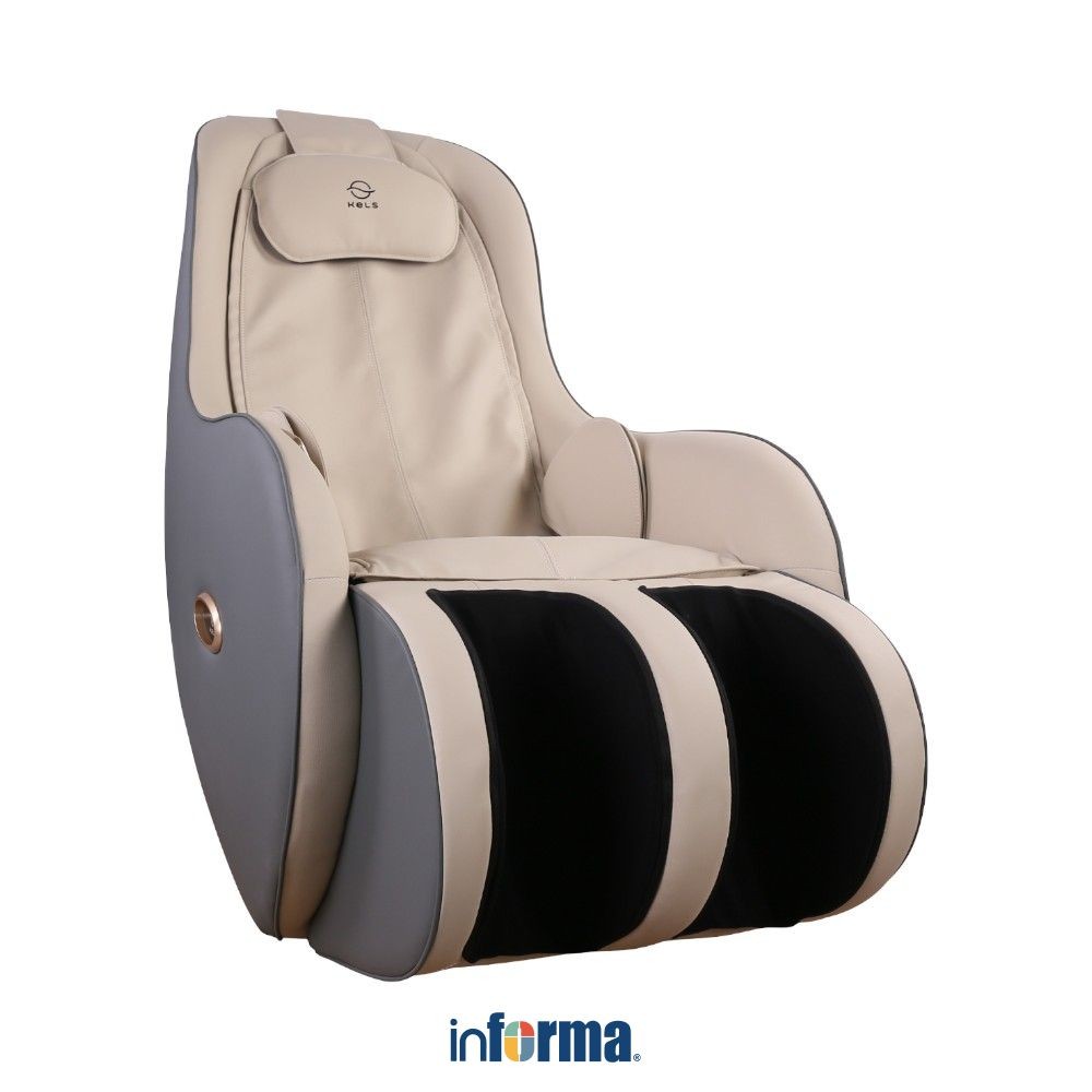 Informa Kels Breeze Kursi Pijat - Abu-Abu/Krem Beige Massage Chair Sofa Pijat Relaksasi Elektrik Ala