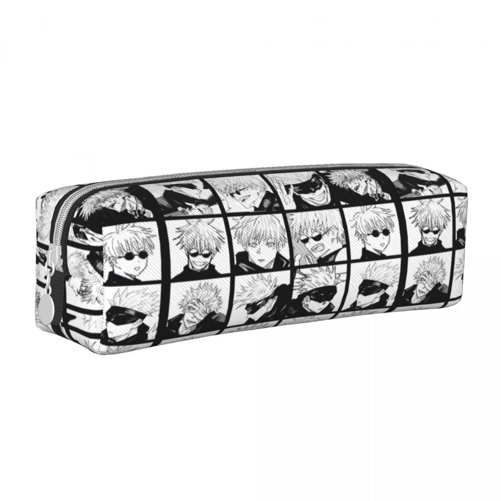 

Jujutsu Gojo Satoru Collage Kaisen Pencil Case Comic Pencilcases Pen Holder for Student Large Storage Bag Supplies Stationery