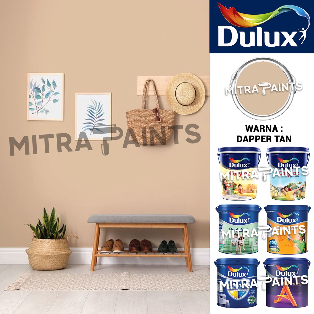[INTERIOR EKSTERIOR] CAT TEMBOK DULUX WARNA DAPPER TAN / CATYLAC PENTALITE EASY CLEAN WEATHERSHIELD 