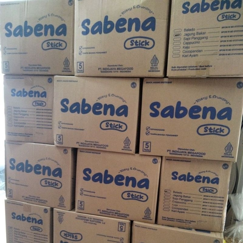 

Stick sabena 340 gram isi 5pcs 1 dus / SABENA 1 kardus isi 5 bungkus / Snack Murah / Sabena Dus