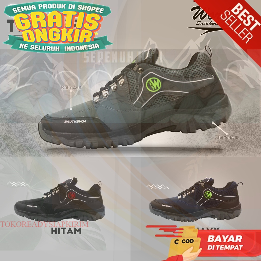 Sepatu Sneakers Working Hiking G-02 Import Asli Snekers Pria Sneaker Cowok Snikers Kets Casual Kesua