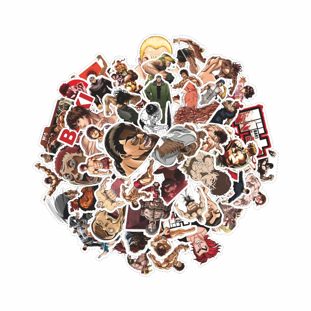 

COD✨ 50 Pcs Stiker Motif Anime Baki The Grapple Anti Air Untuk Dekorasi Notebook Sepeda Skateboard Handphone DIY