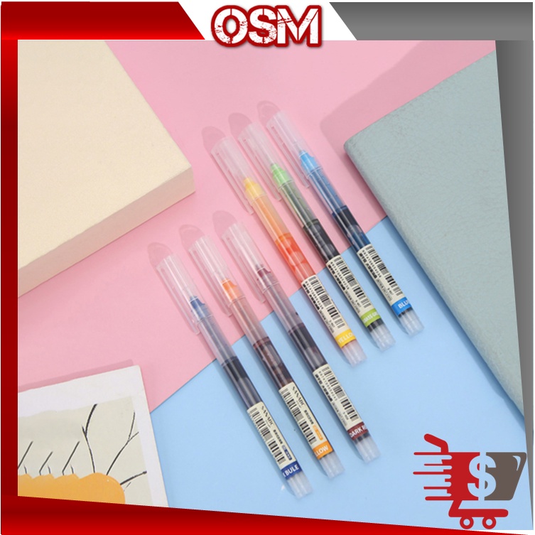 

OSM - S5944 Pena Cair Warna Warni 12 in 1 / Alat Tulis Kantor Sekolah / Pena Gel 0.5 mm / Pulpen Gel Tinta Cair Lurus Untuk Sekolah