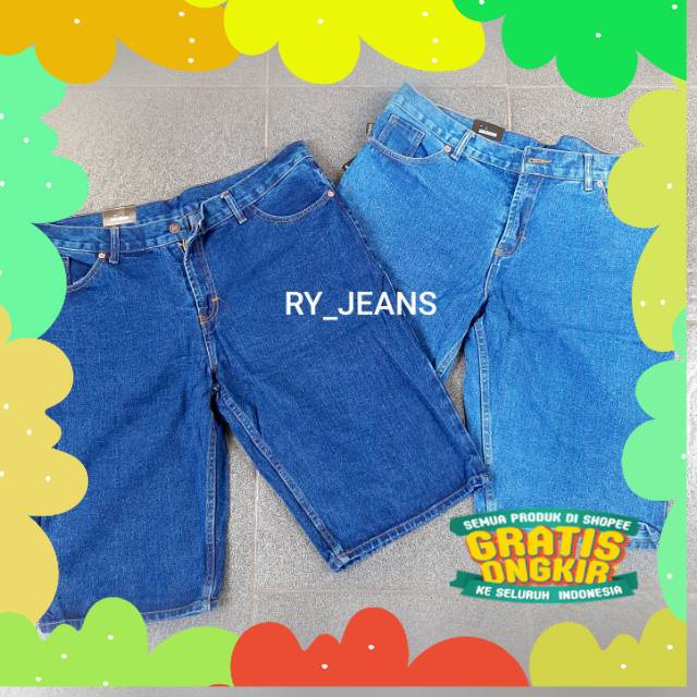 Celana jeans jumbo pria jeans pendek jumbo pria celana pendek pria/ Number One