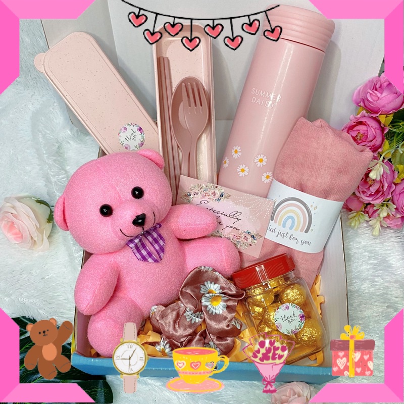 

KADO HAMPERS BAYI ANAK MUDA REMAJA PACAR KEKASIH BIKIN ROMANTIS ANNIVERSERY/ a2) Kado Ulang Tahun Anak Sahabat Cewek Hadiah Boneka Beruang Souvenir Set Alat Makan Botol Kaca Kado Wisuda Anniversary Hampers Ulang Tahun / ULTAH LAHIRAN WISUDA JADIAN