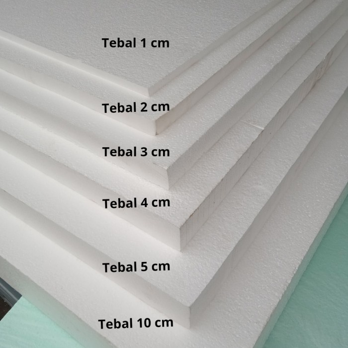 STYROFOAM LEMBARAN HARD  tebal 3 cm - 100 x 50 cm