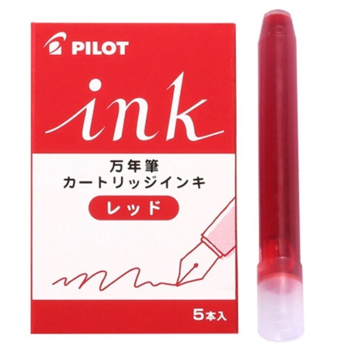 

Best Seller Pilot Kakuno Ink Cartridge Refill Gel Ink Tinta Isi Ulang Isi 5 IRF-5S - Red