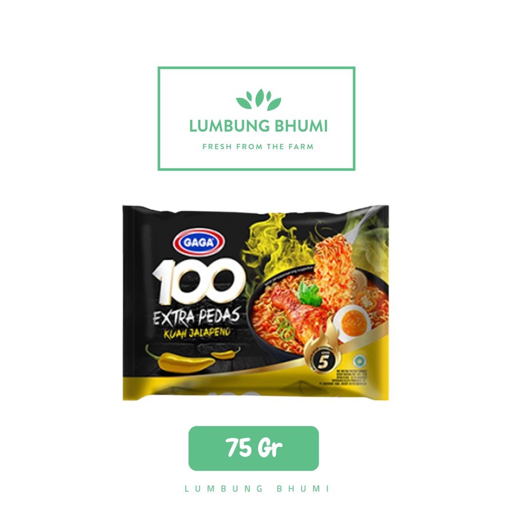 

GAGA 100 Mi Mie Extra Pedas Kuah Jalapeno 75 Gr 1 Pcs - Lumbung Bhumi