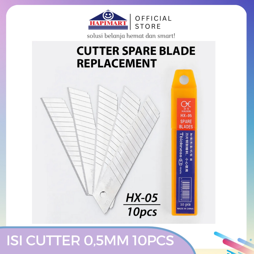 

Refill Cutter HX-05/Isi Cutter Spare Blade Replacement 10Pcs 0.5mm