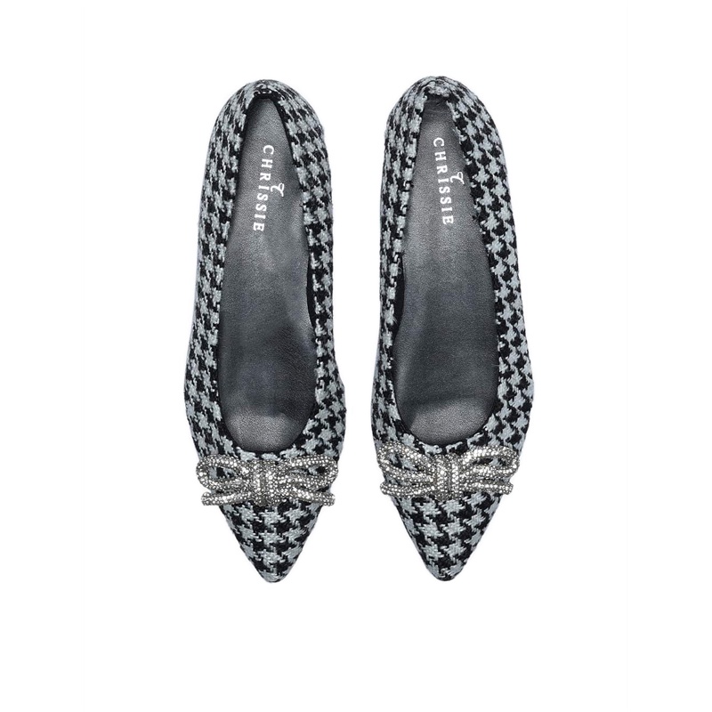 Payless Chrissie Womens Bridget Flats - Black/White_15