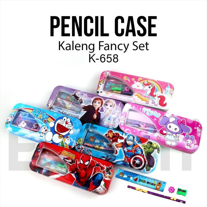 

Kotak Pensil Kaleng SET Karakter K-658 / Tempat Pensil 2 Susun - BOY