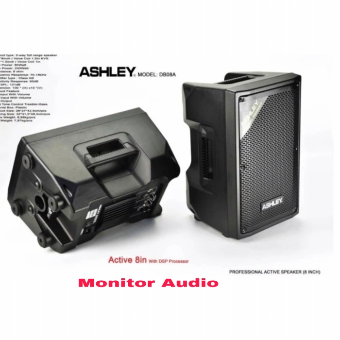Original Speaker Aktif Ashley DB08A / Aktif Speaker 8 inch DB 08A