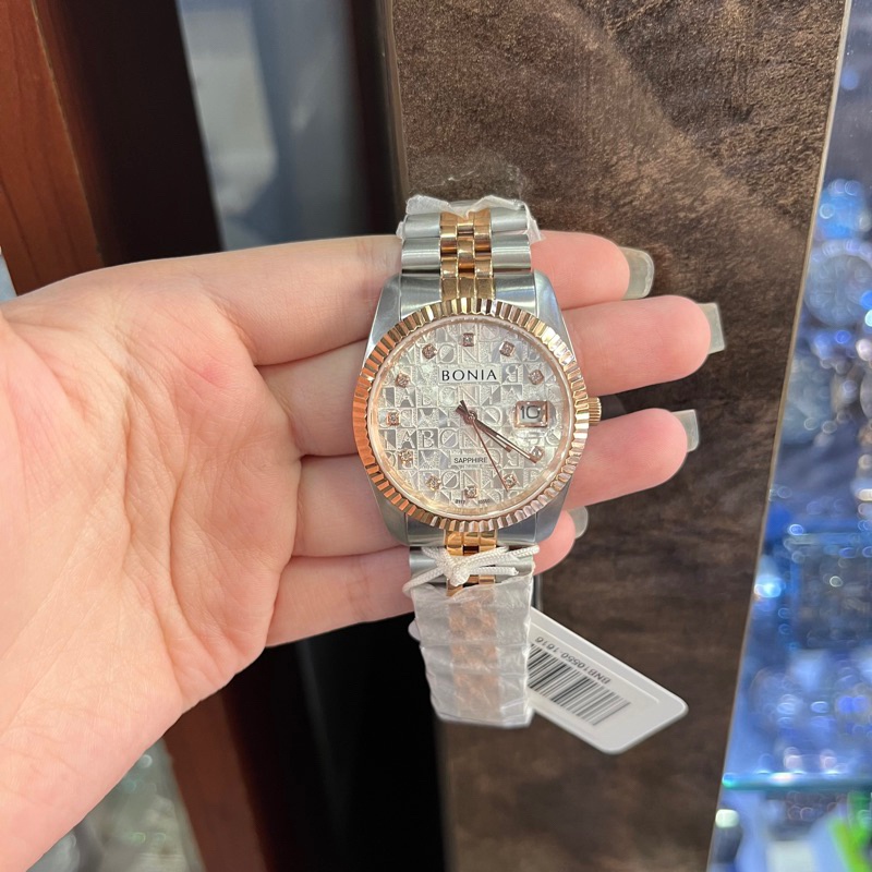 JAM TANGAN WANITA BONIA MONOGRAM BNB10550 ORIGINAL GARANSI 1 TAHUN