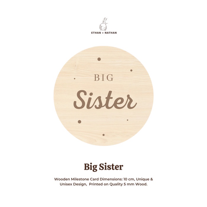 

Wooden Milestone Card Ethan + Nathan / Name Plaque - Big Brother