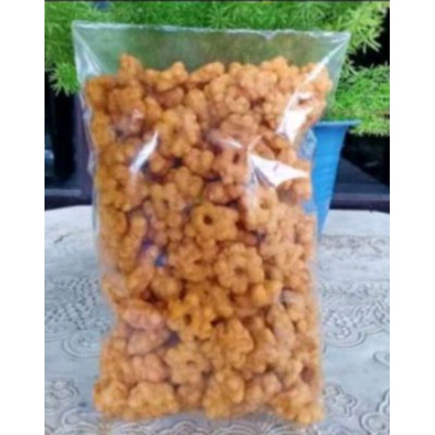 

KUE SAKURA/KEMBANG RIBUT BERAT 500 gram/SNACK KILOAN/JAJANAN JADUL