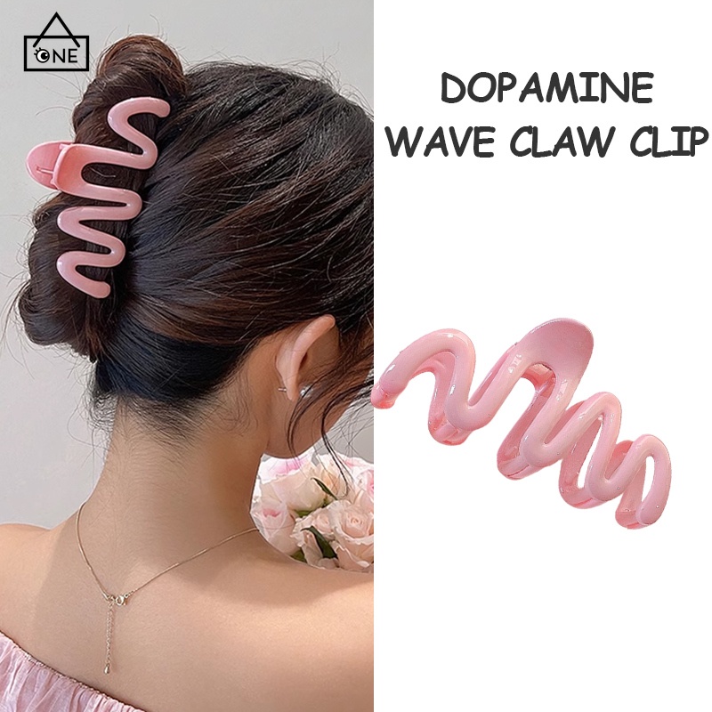 

COD❤️jepit rambut Klip Dopamin Cakar Rambut Gelombang Rasa Tingkat Lanjut klip Rambut Aksesori Rambut Wanita -a.one