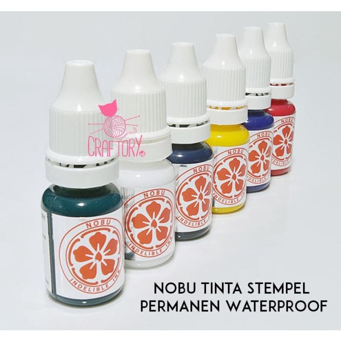 

Tinta Stempel Permanen Nobu Ink - Cap Plastik - Cap Expired Date 10ml - Putih