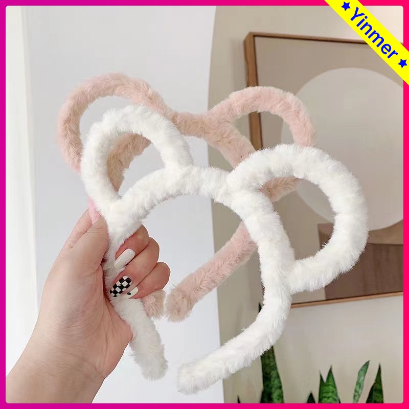 COD✨HEADBAND KUPING BERUANG / BANDANA KELINCI / BANDANA FACIAL RAMBUT / BANDO BULU KOREA KEKINIAN-Yinmer