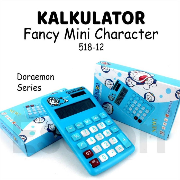 

Kalkulator Karakter 12 Digit Kalkulator Mini / DD-518-12/ KT-518-12 - Doraemon