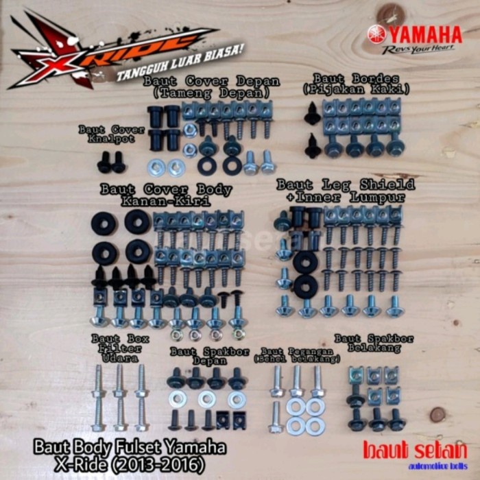 baut fullset body Yamaha X-Ride 115cc - baut full body Yamaha X-Ride