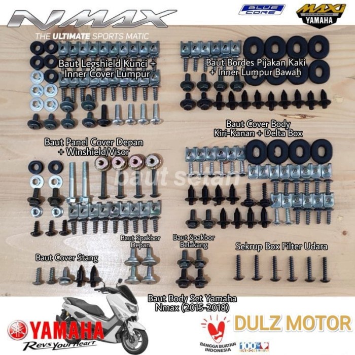 baut full body Yamaha Nmax/baut set full body Nmax