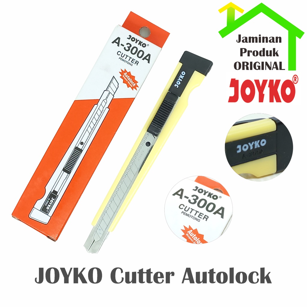 

JOYKO Cutter Kecil A300 Autolock Kater Alat Potong Kertas Cuter Pisau