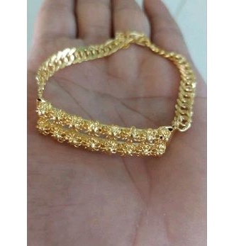 gelang rantai bunga matahari 100% mirip emas asli