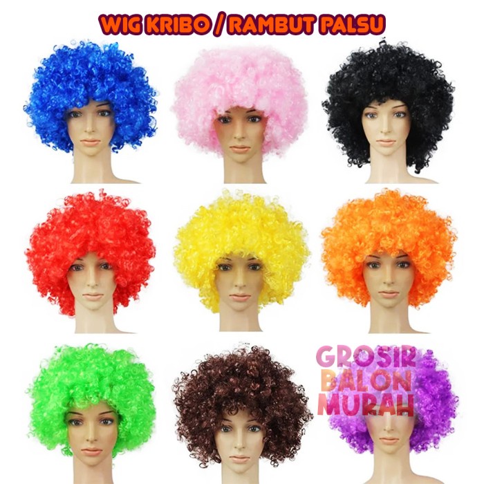 Wig Kribo / Wig Keriting / Rambut Palsu / Wig Party / Wig Rambut Palsu