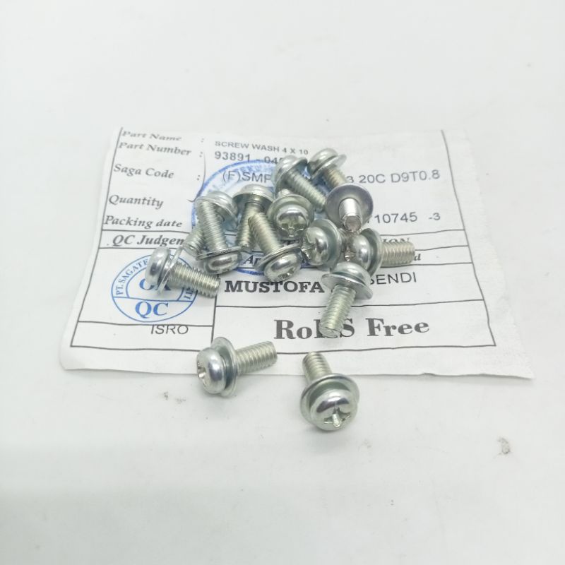 BOLT M4X12 ORIGINAL BAUT 7 M4 1 CM BAUT KARBULATOR DOBELE RING BAUT ORI