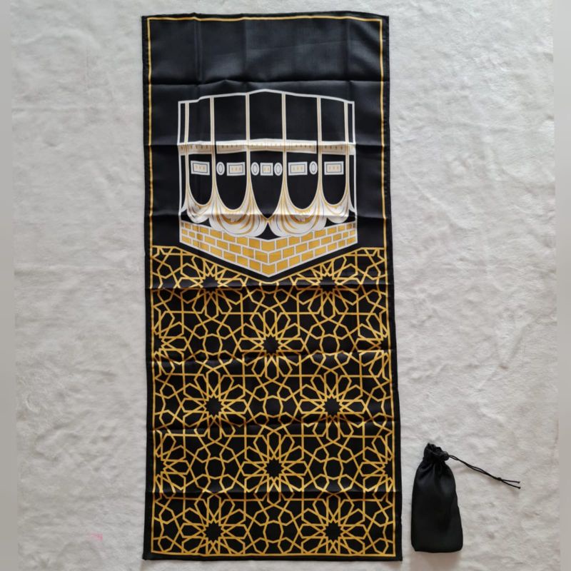 Sajadah Travel Hitam Kiswah Sajadah Traveling Pouch