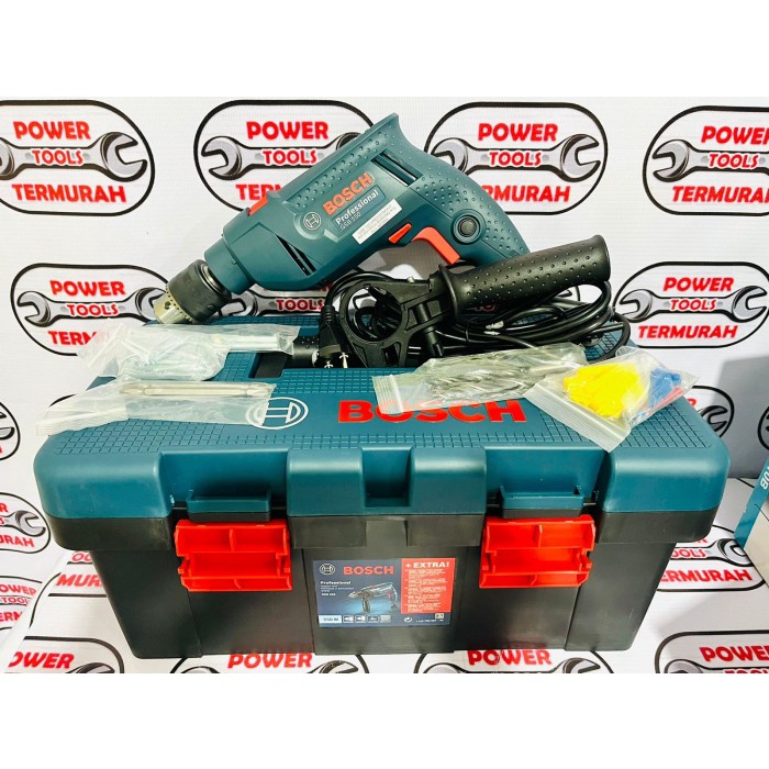 BOSCH GSB 550 Freedom Kit Impact Drill SET Bor Tembok Beton 13 mm 550W