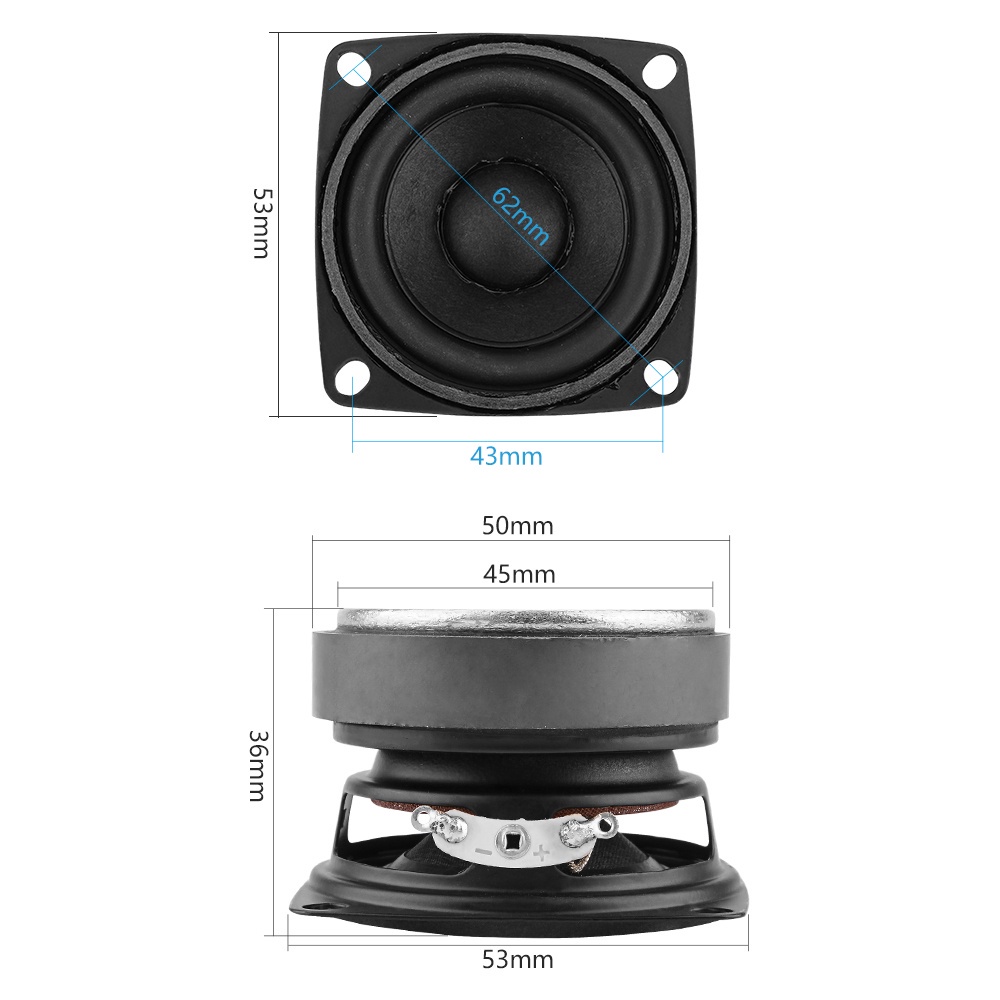 HIFI Mini Speaker 2 Inch Subwoofer Bass 4 Ohm 8 Watt High Power Mid-woofer Super Low Bass Magnet for Home Theater