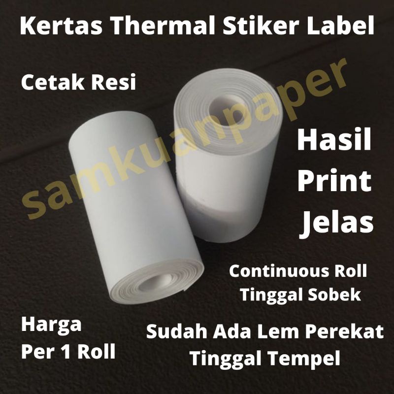 

KERTAS STICKER THERMAL 58 MM cocok untuk printer Label 58MM