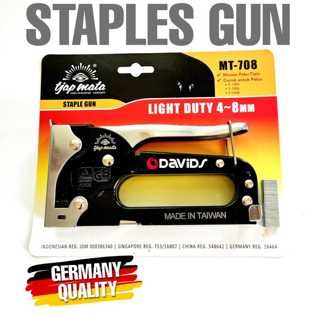 

Staples Tembak Gun Tacker Stapler Setaples Seteples Straples Cap Mata