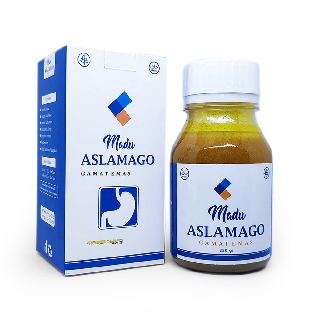 Madu Aslamago - Obat Asam Lambung, Maag, Gerd, Mual, Perut Kembung - madu temulawak gamat emas
