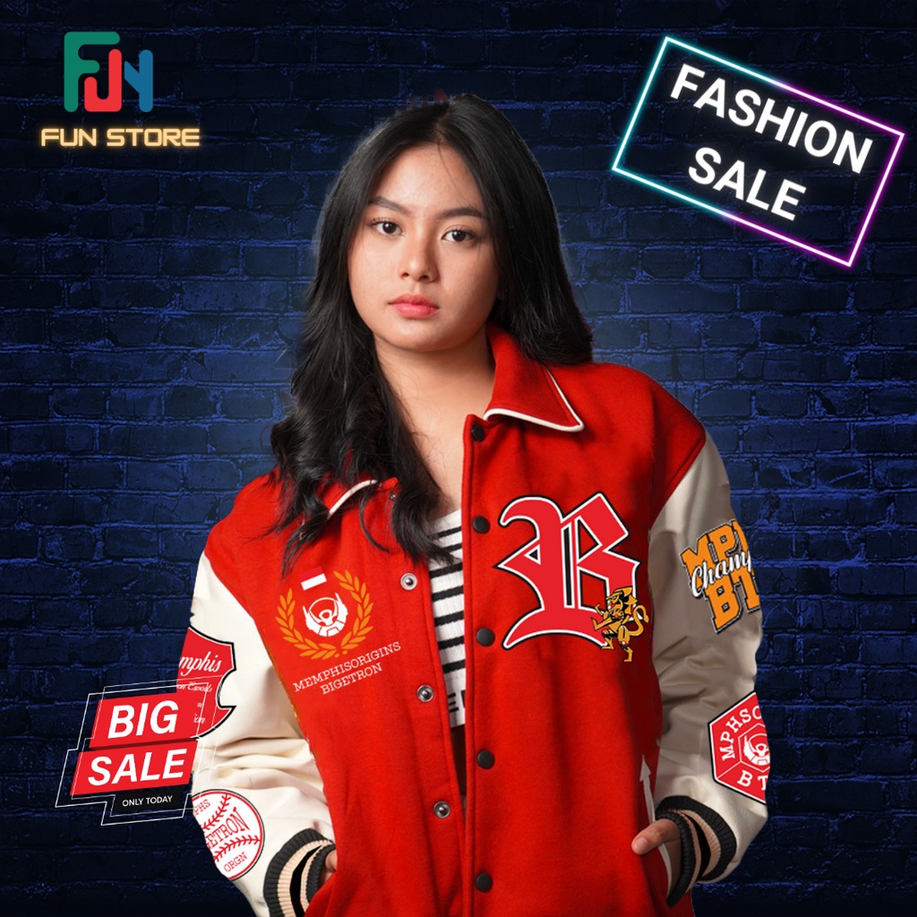 JAKET VARSITY BTR x MEMPHIS RETRO FUTURISTIC MPL S12 RRQ EVOS ONIC ALTER EGO ECHO BLACKLIST Oversize