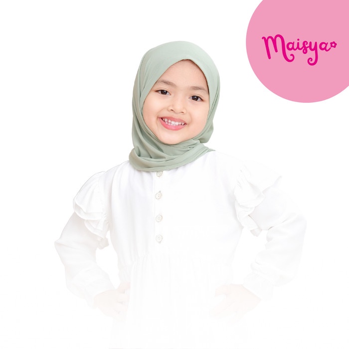 best -PASTAN MADINA PASMINA ANAK HIJAB INSTAN JILBAB ANAK PEREMPUAN - SAGE GREEN, S (6-24m)