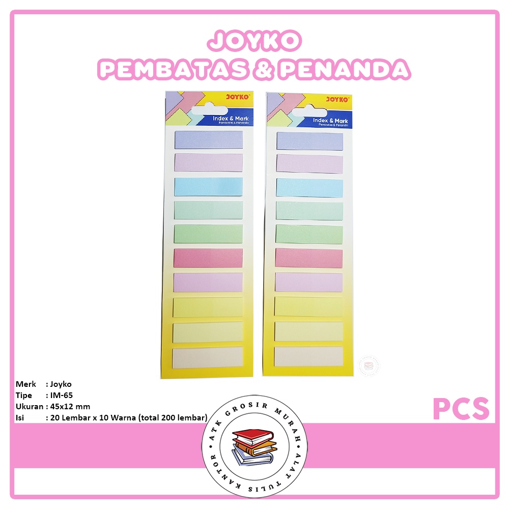

Joyko - Pembatas & Penanda - Index & Memo IM-65 - Pcs