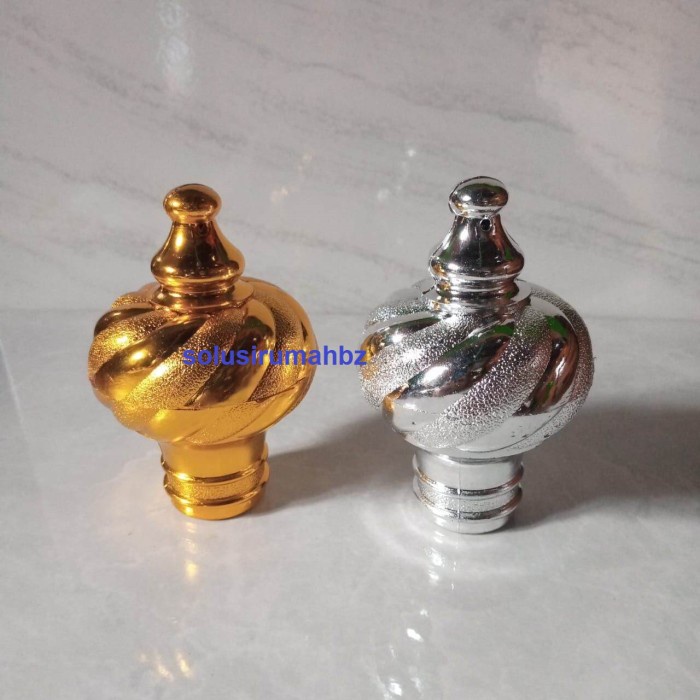 perbiji TUTUP KORDEN BULAT plastik endcap Endcup End cap Rel cup gold or silver gorden aksesoris