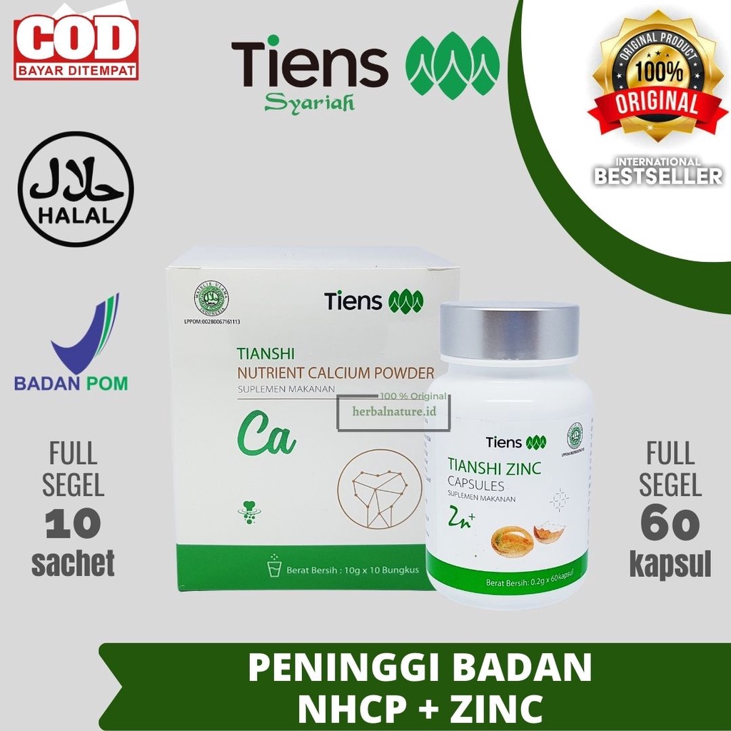 

【COD】 PENINGGI BADAN TIENS | AMPUH TERBAIK | HALAL ALAMI BPOM ORIGINAL | ZINC + SUSU CALSIUM 100% ORIGINAL