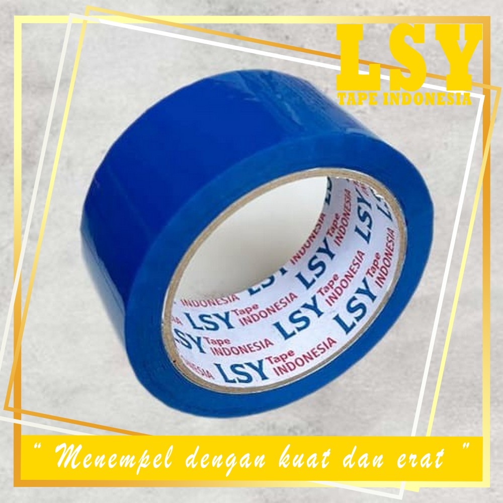 

LSY Lakban Biru 45mm x 80yard Full | Lakan Warna Warni Ketabalan 50mic