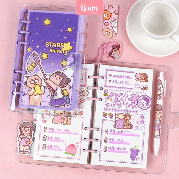 

MURAH- 10 in 1 Gift jurnal set/ Paket agenda hadiah hampers/ Notebook journal - Pink- 1.2.23