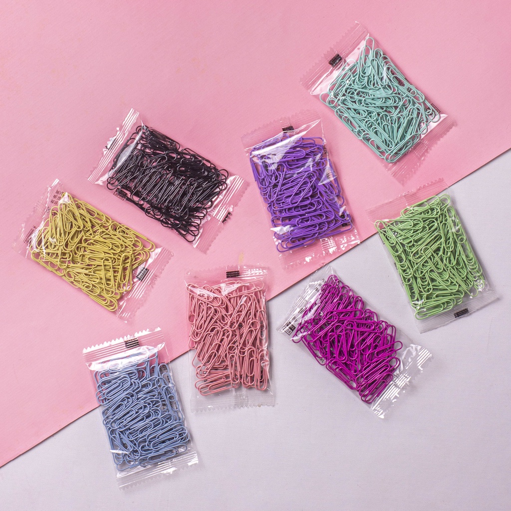 

ZT Paper Clip Warna Metalic / warna macaron / Paper klip warna / Penjepit kertas berbagai warna / Clip pack